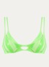 Sha voorgevormde triangel bikinitop met overlay van mesh - Neongroen