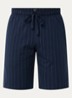 Straight fit korte pyjamabroek met steekzakken - Blauw