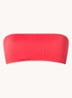 Bandeau bikinitop met uitneembare vulling en afneembare bandjes - Steenrood