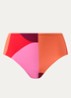 High waisted bikinislip met print - Koraalroze