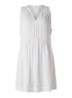 Ladder mouwloze strandjurk met broderie - Wit