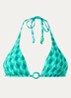 Reversible triangel bikinitop met print - Groen
