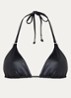 Soleil bikinitop met glanzende finish - Zwart