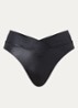 Soleil tanga bikinislip met glanzende finish - Zwart
