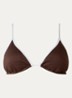 Triangel bikinitop met uitneembare vulling - Donkerbruin