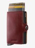 Twinwallet+ pasjeshouder van leer - Bruin