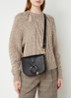 Hana Medium crossbodytas van leer - Zwart