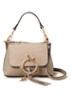 Joan Mini crossbodytas van leer met suède details - Grijs