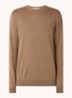Berg fijngebreide pullover met ronde hals - Lichtbruin
