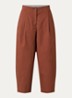 Carmen high waist wide fit cropped broek met steekzakken - Steenrood