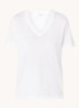 Essential T-shirt van  katoen met V-hals - Wit
