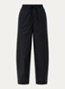 Juma high waist straight fit broek in  katoenblend - Zwart