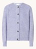 Lulu fijngebreid vest in wolblend - Lavendel