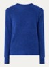 Lulu fijngebreide pullover in wolblend - Kobaltblauw