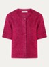 Lulu grofgebreid vest in alpaca wolblend - Cranberryrood