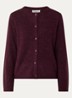 Lulu grofgebreide vest in wolblend - Aubergine