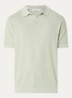 Mattis regular fit polo in linnenblend - Lindegroen