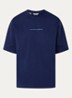 Norman T-shirt met logo- en backprint - Donkerblauw