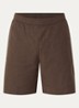 Reg-Harvey loose fit korte broek in linnenblend - Bruin