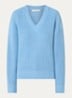 Selma grofgebreide trui met V-hals - Blauw