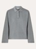 Slfari Gia sweater met polokraag - Middengrijs