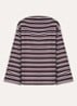 Slfpolly sweater met streepprint en boothals - Bordeauxrood