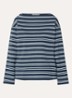 Slfpolly sweater met streepprint en boothals - Donkerblauw