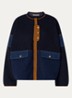 Cold Night jack van wol met klepzakken - Donkerblauw
