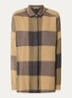 Deliwool blouse in wolblend met ruitdessin - Camel