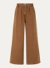 Diegui high waist wide fit palazzo broek van denim - Camel