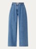 Diegui high waist wide fit palazzo broek van denim - Indigo
