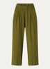 Isla Minima culottes van crêpe  - Mosgroen
