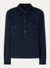 Theodore blouse met opgestikte zakken - Donkerblauw