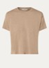 Too cropped T-shirt  - Donkerbeige
