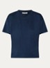 Too cropped T-shirt  - Donkerblauw