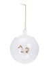 Paard kerstbal 10 cm - Transparant