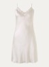 Love Me slipdress in zijdeblend met kant - Creme