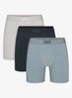 Boxershort met logoband in 3-pack - Blauwgrijs