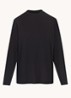 Boyfriend oversized loungetop met stretch - Zwart