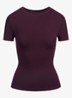 Cotton Jersey cropped T-shirt met ronde hals - Currant