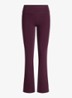 Cotton Jersey Foldover mid waist flared fit loungebroek - Currant