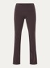 Cotton Jersey Foldover mid waist flared fit loungebroek - Taupe