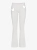 Cotton Jersey low waist flared fit legging met cut-out details - Wit