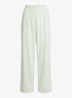 Cotton Jersey mid waist wide fit loungebroek met steekzakken - Lichtgroen