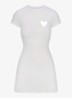 Cotton Jersey mini jurk met cut-out detail - Wit