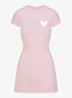 Cotton Jersey mini jurk met cut-out detail - Lichtroze
