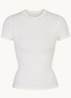 Cotton Jersey T-shirt met ronde hals - Gebroken wit