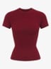 T-shirt met stretch - Bordeauxrood