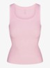 Cotton Rib tanktop met ronde hals - Cherry Blossom