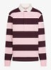 Regular fit polo met streepprint - Rood